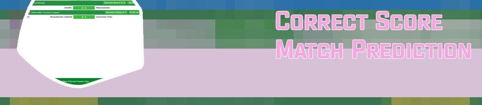 Correct score match prediction