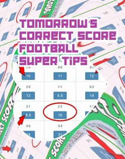 Correct score my bets today
